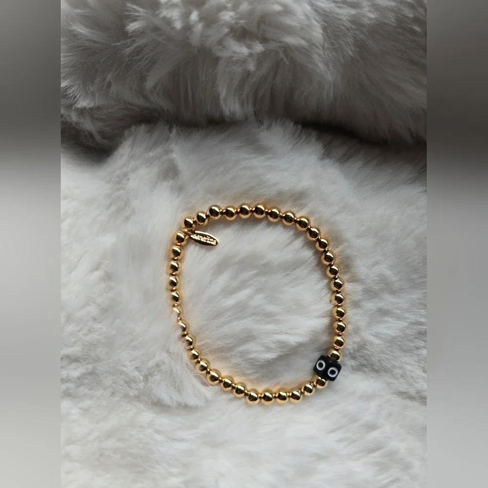 NWOT, Serefina × Anthropologie, Monogram Stretch Bracelet, 